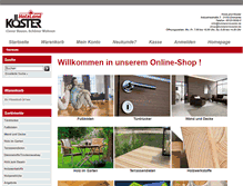 Tablet Screenshot of holzland-koester-shop.de